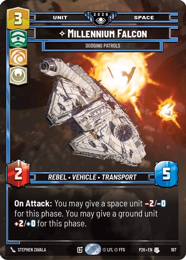 Millennium Falcon - Dodging Patrols - Uncommon (167)