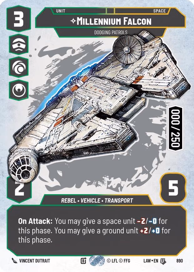 Millennium Falcon - Dodging Patrols (Serialized) - Uncommon (890)
