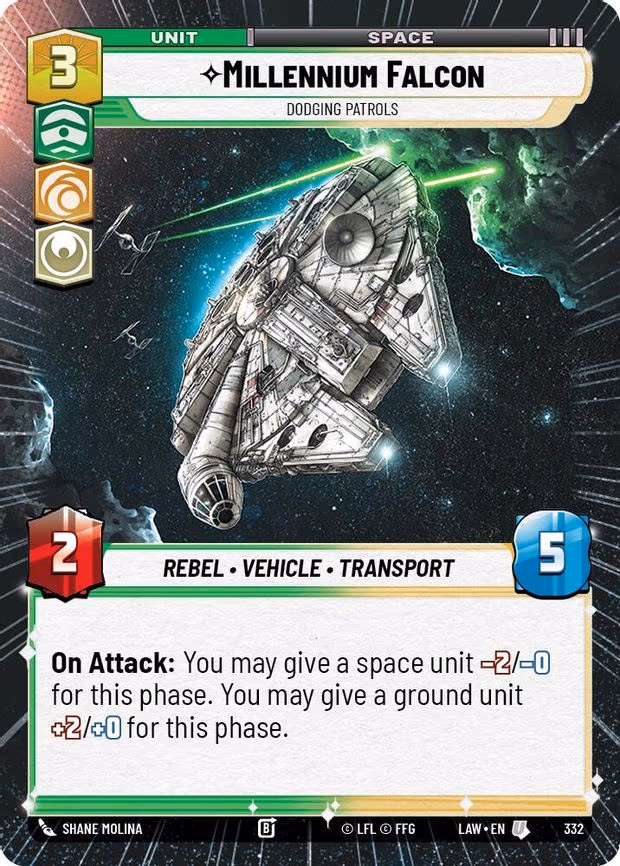 Millennium Falcon - Dodgin Patrols - Uncommon (332)
