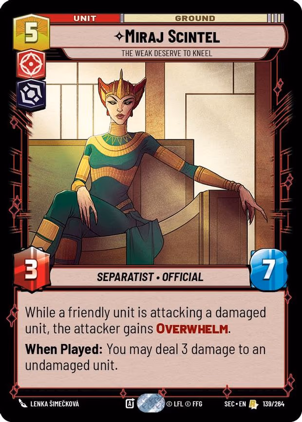 Miraj Scintel - The Weak Deserve to Kneel - Rare (139/264)