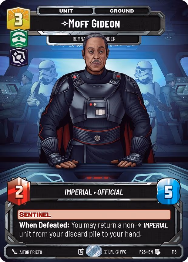Moff Gideon - Remnant Commander (Participation) - Uncommon (118)