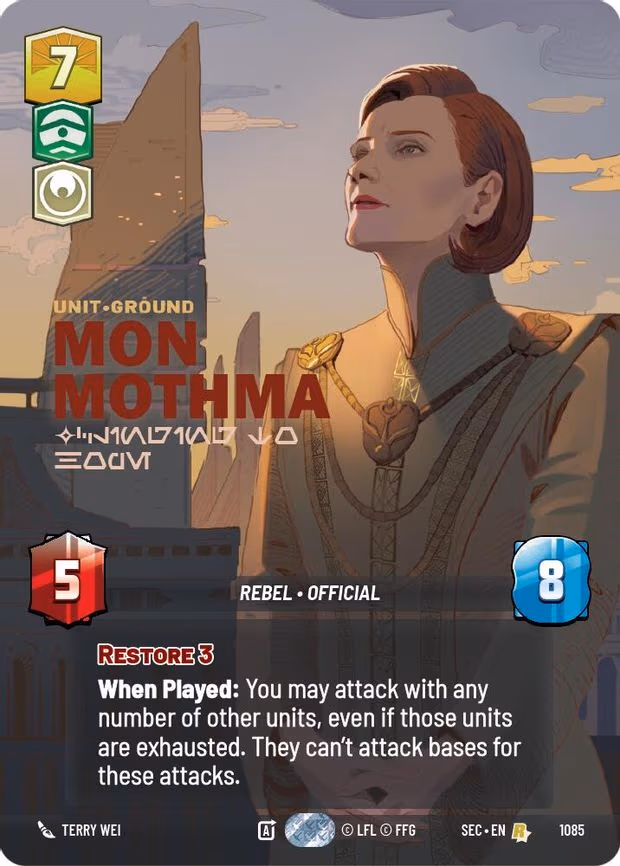 Mon Mothma - Clinging to Hope - Rare (1085)