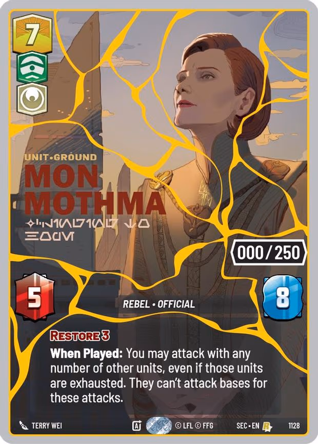 Mon Mothma - Clinging to Hope (Serialized) (Gold) - Rare (1128)