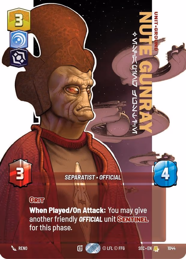 Nute Gunray - Escaping Justice (Prestige) - Rare (1044)
