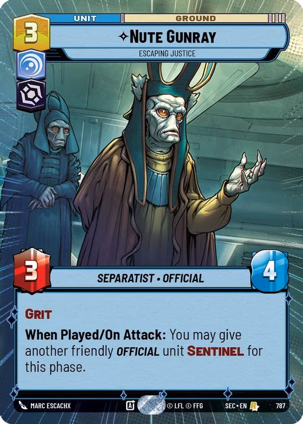 Nute Gunray - Escaping Justice - Rare (787)