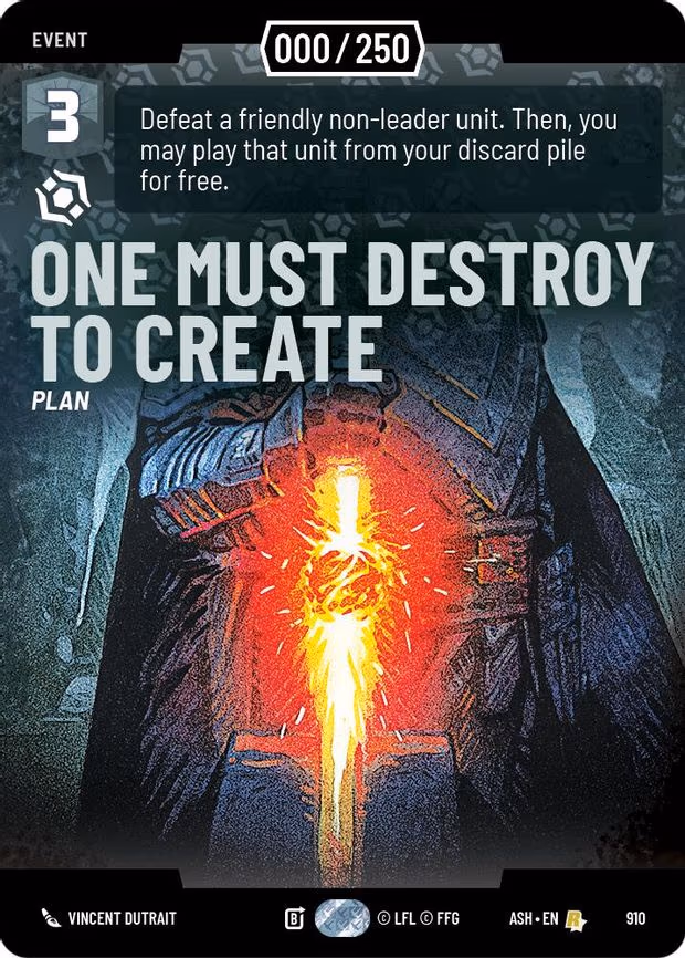 One Must Destroy to Create (Serialized) - Rare (910)