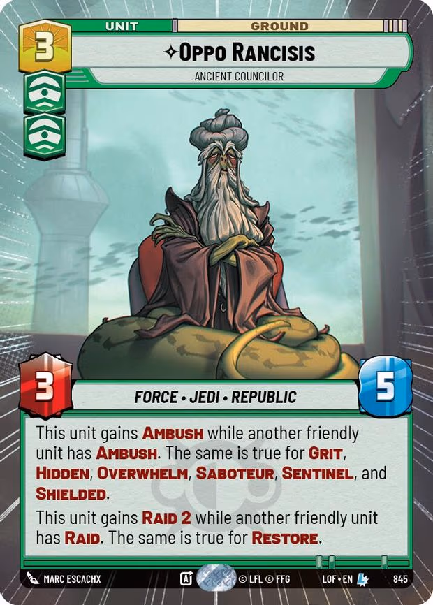 Oppo Rancisis - Ancient Councilor - Legendary (845)