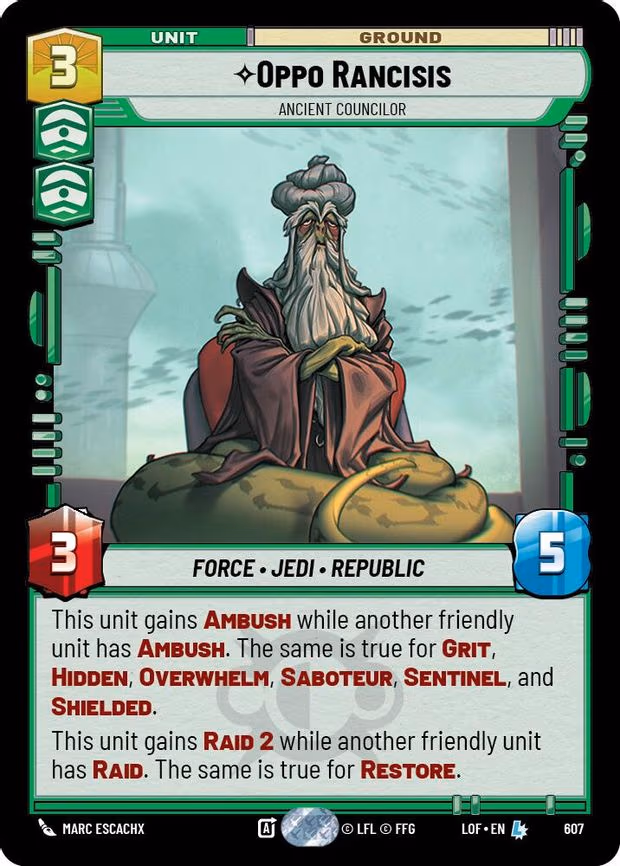 Oppo Rancisis - Ancient Councilor - Legendary (607)