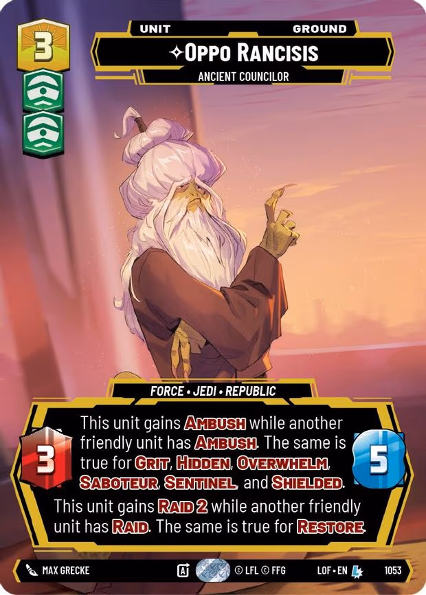 Oppo Rancisis - Ancient Councilor (Prestige) - Legendary (1053)