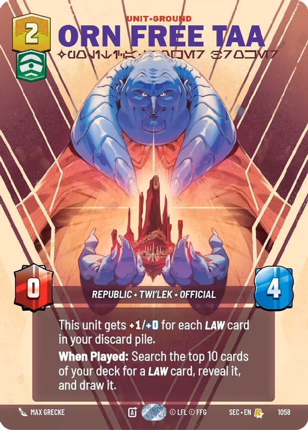 Orn Free Taa - Political Power Broker (Prestige) - Rare (1058)