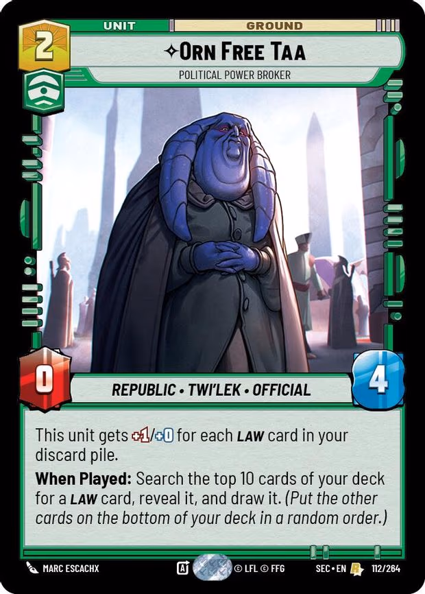 Orn Free Taa - Political Power Broker - Rare (112/264)