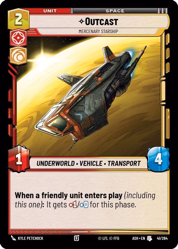 Outcast - Mercenary Starship - Uncommon (41/264)