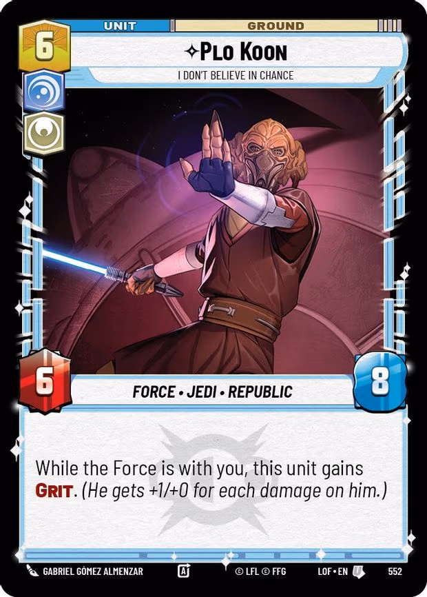 Plo Koon - I Don't Believe in Chance - Uncommon (552)
