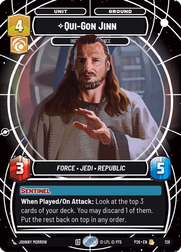 Qui-Gon Jinn - Influencing Chance - Rare (128)