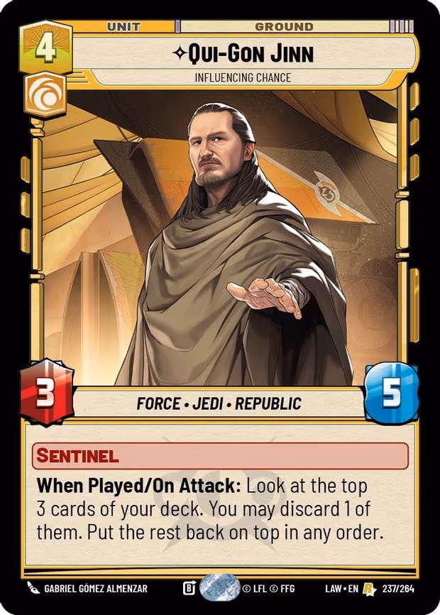 Qui-Gon Jinn - Influencing Chance - Rare (237/264)
