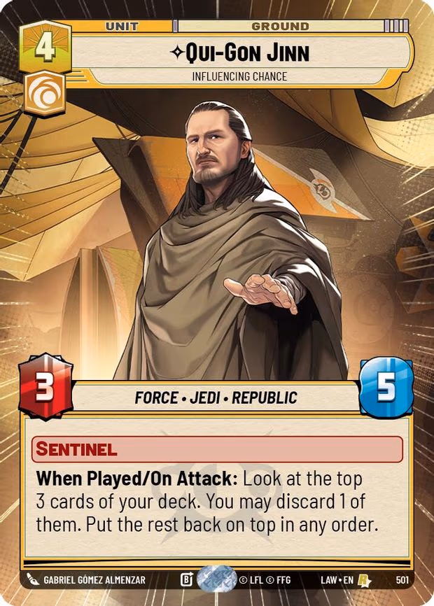 Qui-Gon Jinn - Influencing Chance - Rare (501)