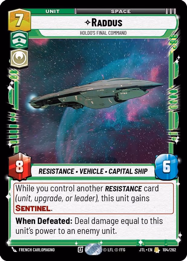 Raddus - Holdo's Final Command - Rare (104/262)