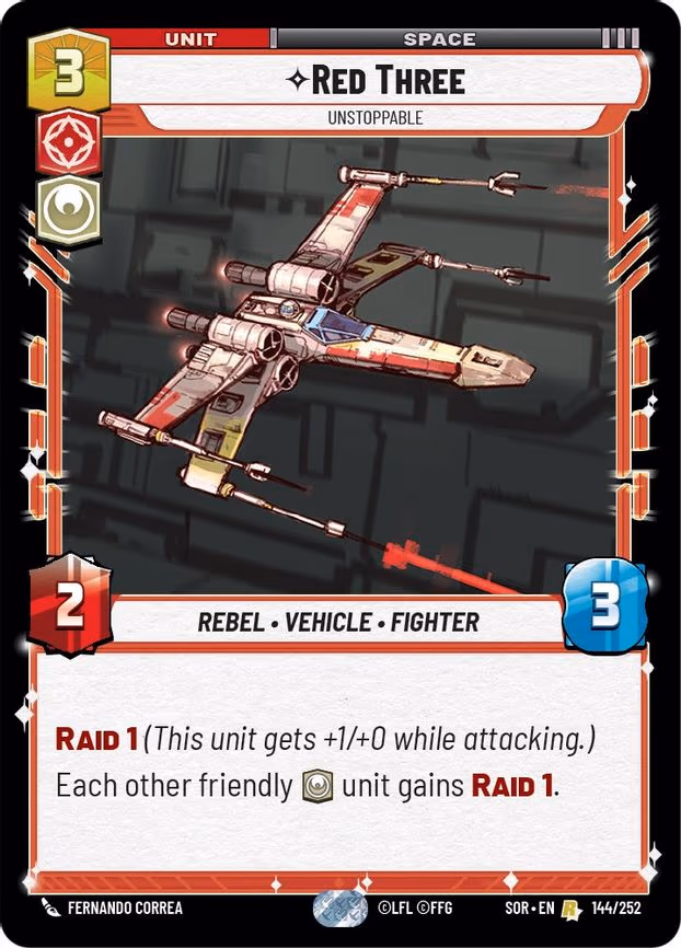 Red Three - Unstoppable - Rare (144/252)