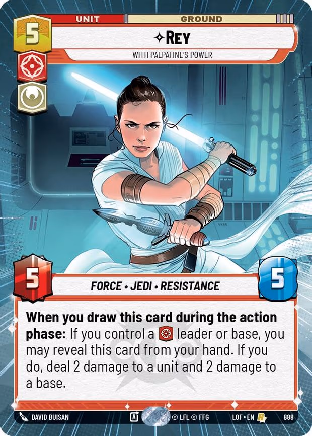 Rey - With Palpatine's Power - Rare (888)