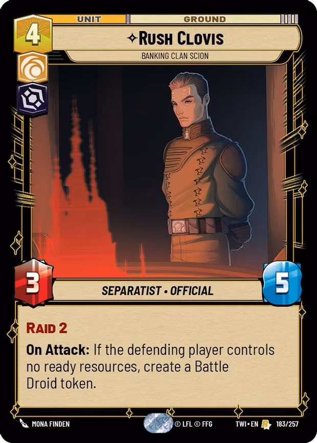 Rush Clovis - Banking Clan Scion - Rare (183/257)