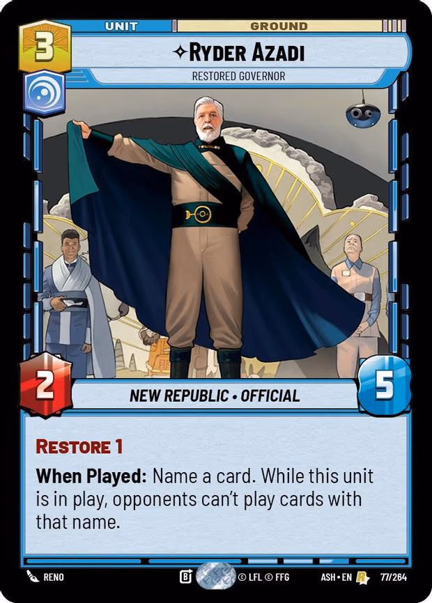 Ryder Azadi - Restored Governor - Rare (77/264)