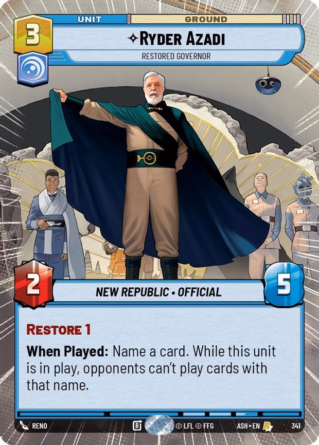 Ryder Azadi - Restored Governor - Rare (341)