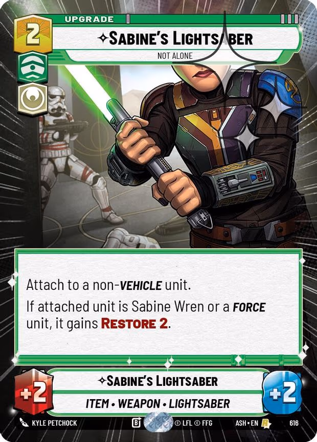 Sabine's Lightsaber - Not Alone - Rare (616)