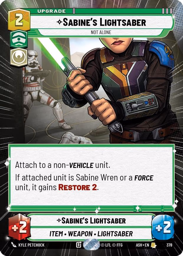 Sabine's Lightsaber - Not Alone - Rare (378)