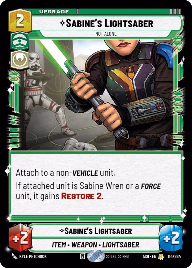 Sabine's Lightsaber - Not Alone - Rare (114/264)