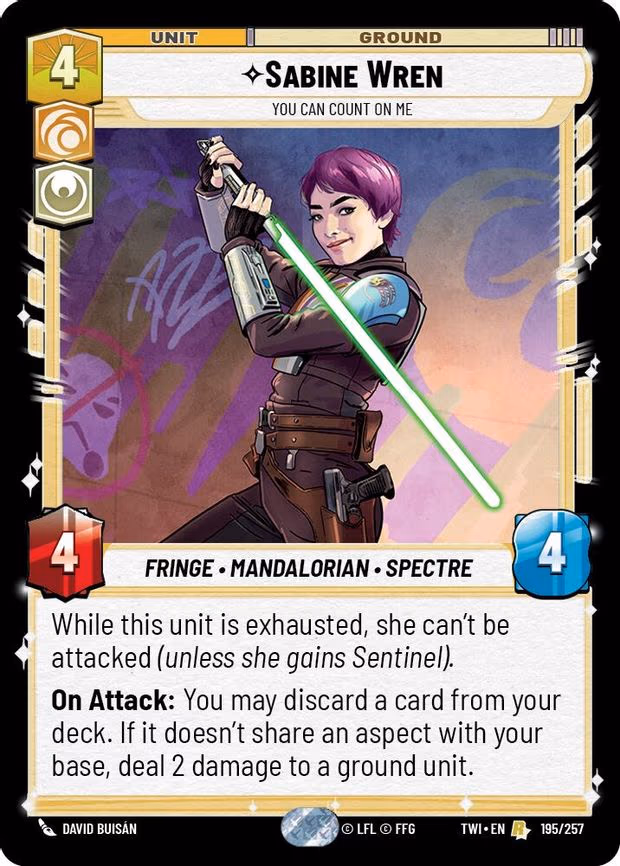 Sabine Wren - You Can Count On Me - Rare (195/257)