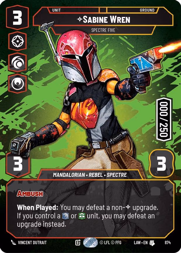 Sabine Wren - Spectre Five (Serialized) - Uncommon (874)