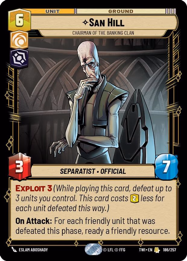 San Hill - Chairman of the Banking Clan - Rare (186/257)