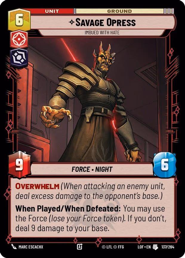 Savage Opress - Imbued With Hate - Uncommon (137/264)