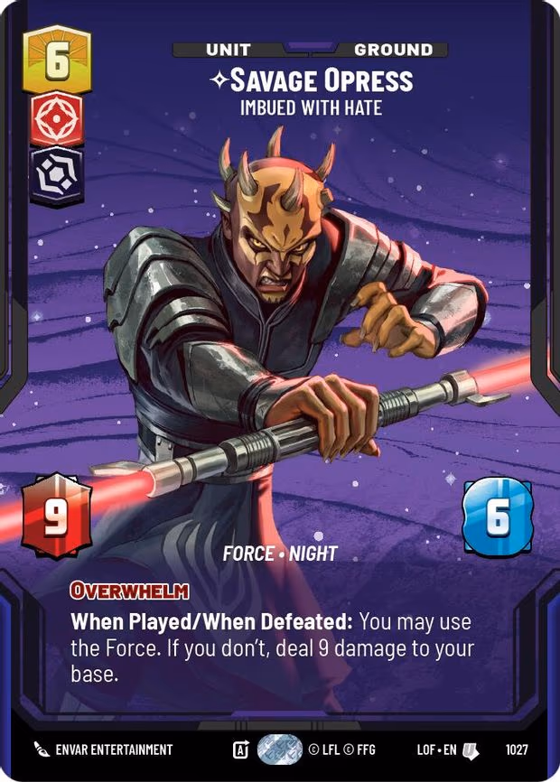 Savage Opress - Imbued With Hate (Prestige) - Uncommon (1027)