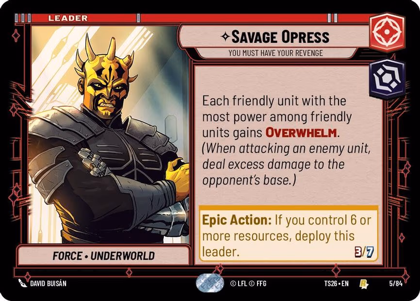 Savage Opress - You Must Have Your Revenge - Rare (5/84)