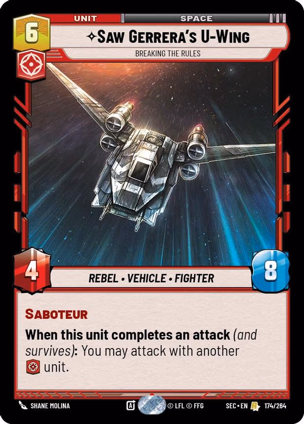 Saw Gerrera's U-Wing - Breaking the Rules - Rare (174/264)