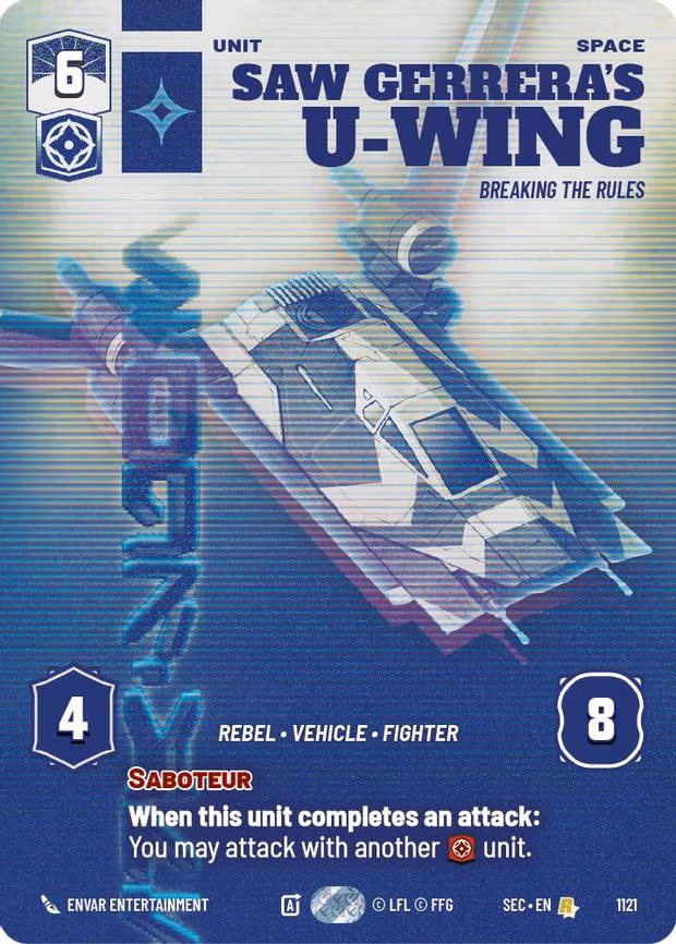 Saw Gerrera's U-Wing - Breaking the Rules - Rare (1121)
