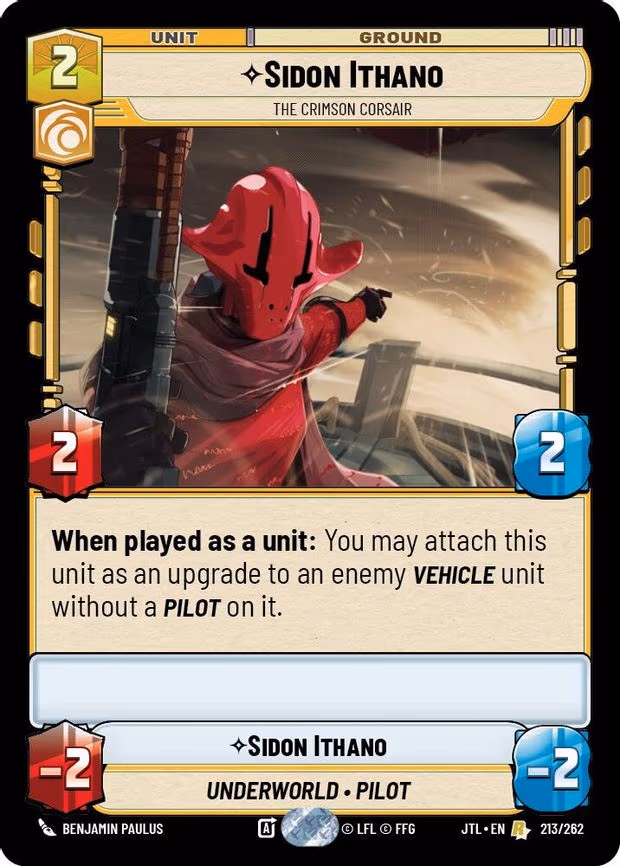 Sidon Ithano - The Crimson Corsair - Rare (213/262)