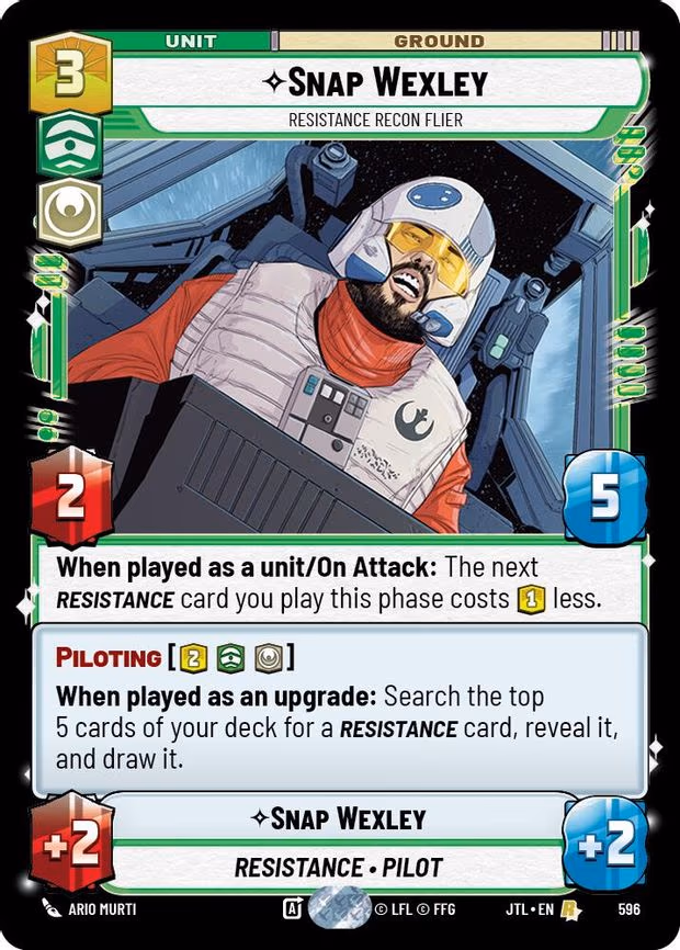 Snap Wexley - Resistance Recon Flier - Rare (596)