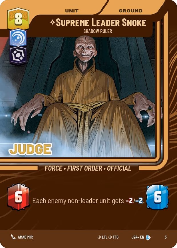 Supreme Leader Snoke - Shadow Ruler - Legendary (3)
