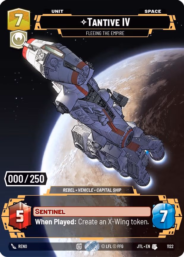 Tantive IV - Fleeing the Empire (Serialized) - Uncommon (1122)