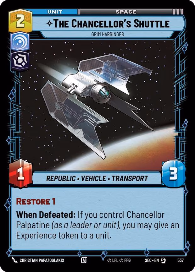 The Chancellor's Shuttle - Grim Harbinger - Special (537)