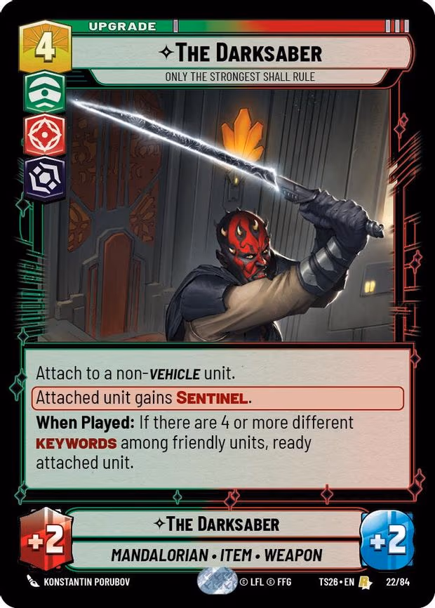 The Darksaber - Only the Strongest Shall Rule - Rare (22/84)