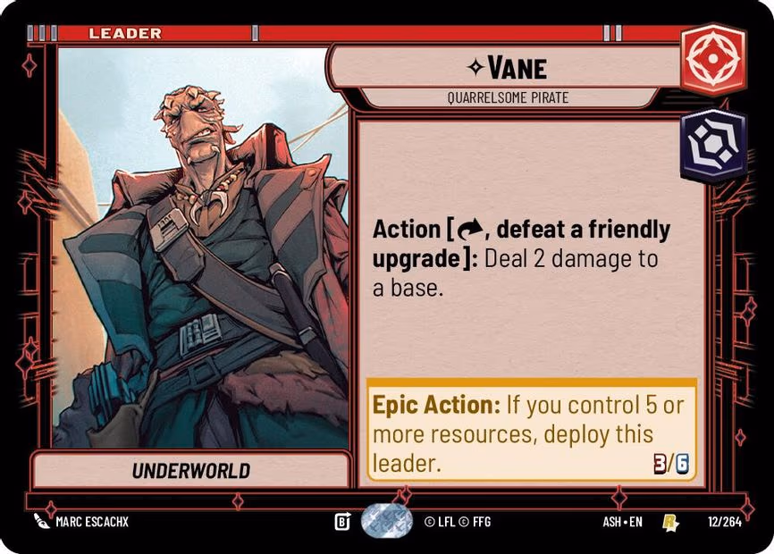 Vane - Quarrelsome Pirate - Rare (12/264)