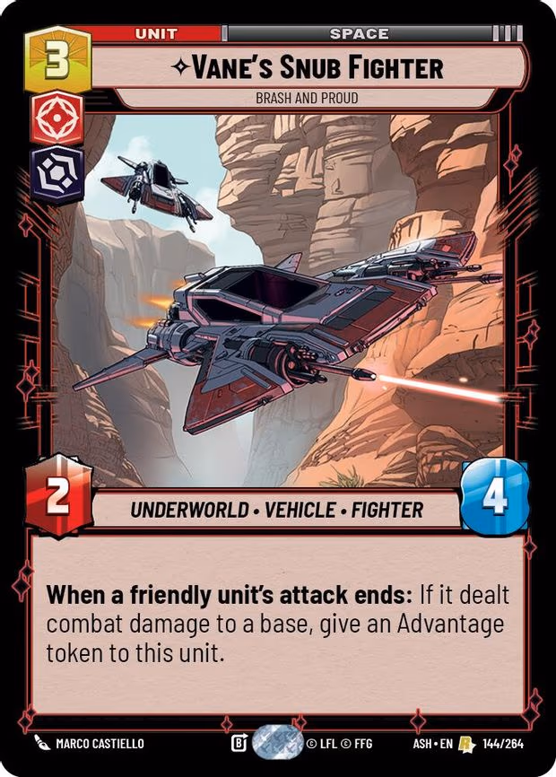 Vane's Snub Fighter - Brash and Proud - Rare (144/264)