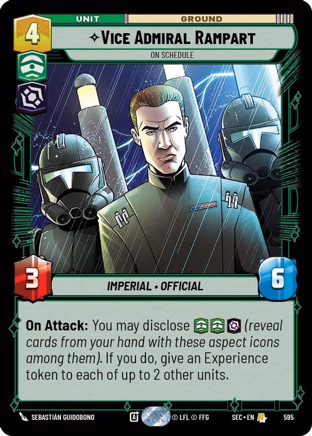 Vice Admiral Rampart - On Schedule - Rare (595)