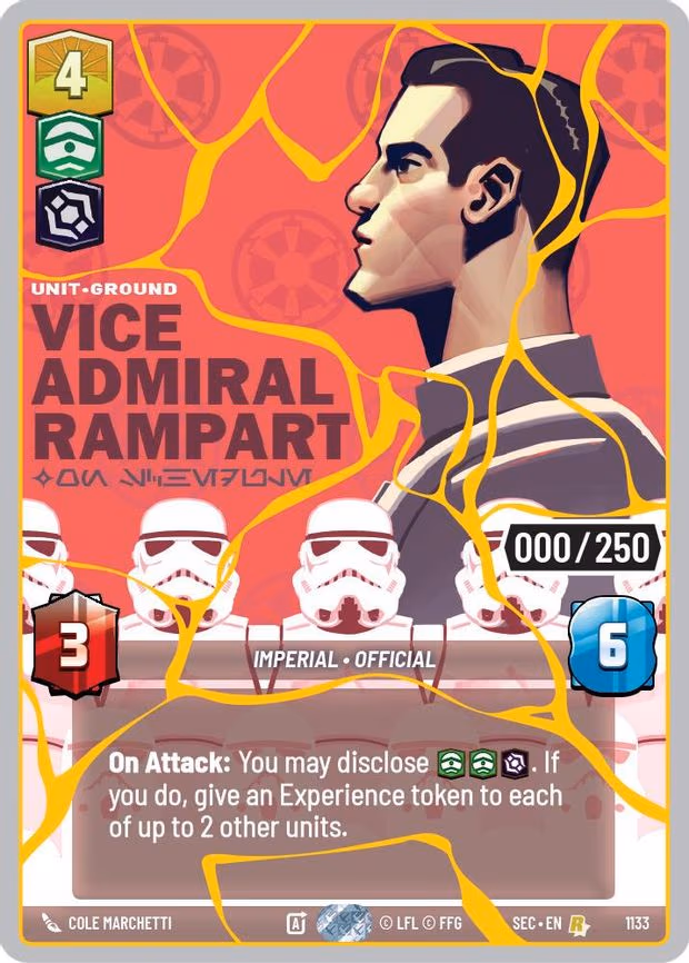 Vice Admiral Rampart - On Schedule (Serialized) (Gold) - Rare (1133)