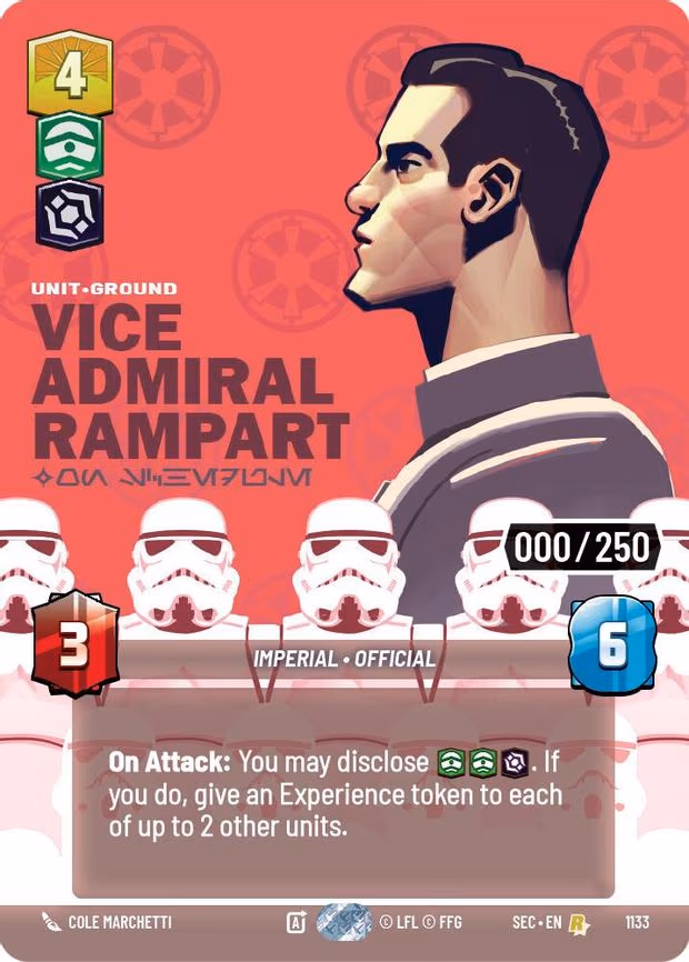 Vice Admiral Rampart - On Schedule (Serialized) - Rare (1133)