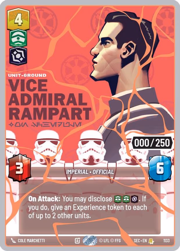 Vice Admiral Rampart - On Schedule (Serialized) (Rose Gold) - Rare (1133)