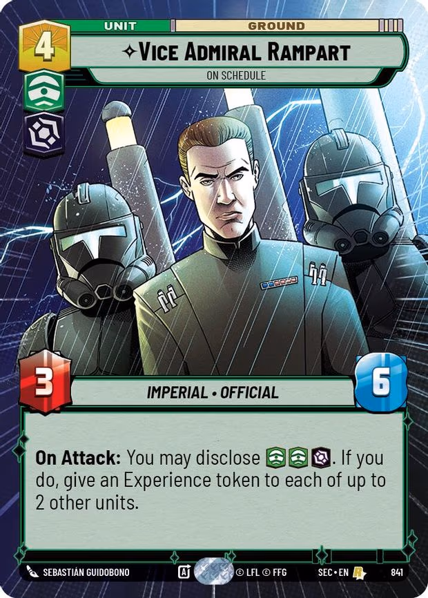 Vice Admiral Rampart - On Schedule - Rare (841)